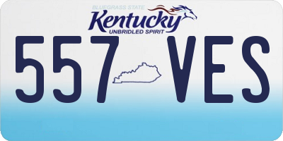 KY license plate 557VES