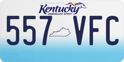 KY license plate 557VFC