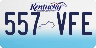 KY license plate 557VFE