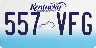 KY license plate 557VFG