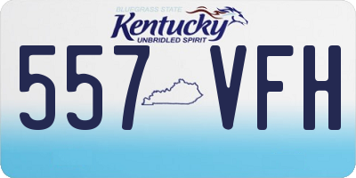 KY license plate 557VFH