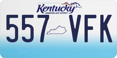 KY license plate 557VFK