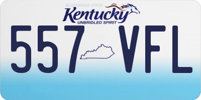 KY license plate 557VFL