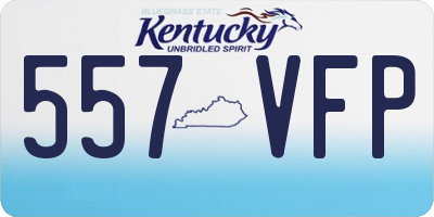 KY license plate 557VFP