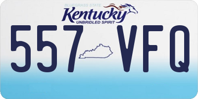 KY license plate 557VFQ