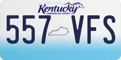 KY license plate 557VFS