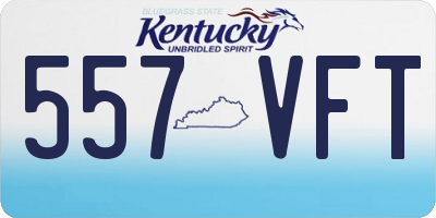 KY license plate 557VFT