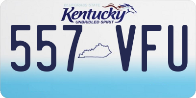 KY license plate 557VFU