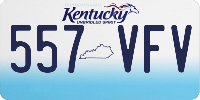 KY license plate 557VFV