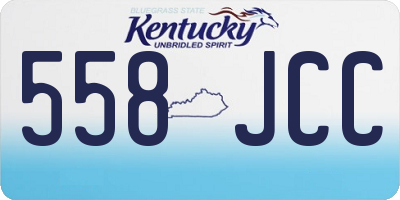 KY license plate 558JCC