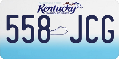 KY license plate 558JCG
