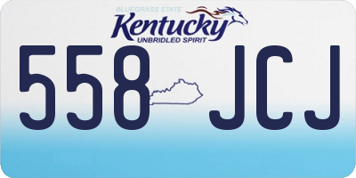 KY license plate 558JCJ