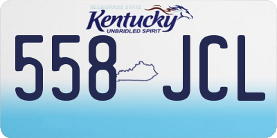 KY license plate 558JCL