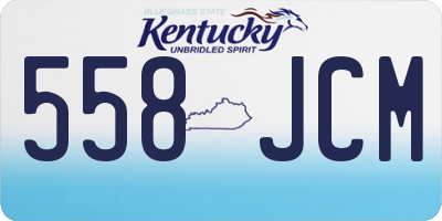 KY license plate 558JCM