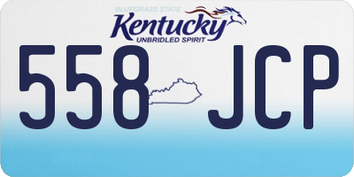KY license plate 558JCP