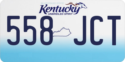 KY license plate 558JCT