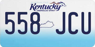 KY license plate 558JCU