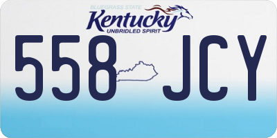 KY license plate 558JCY
