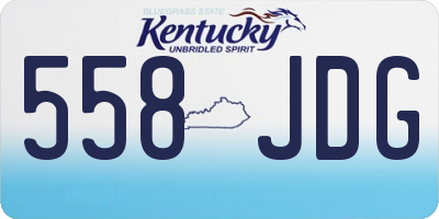 KY license plate 558JDG