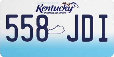 KY license plate 558JDI