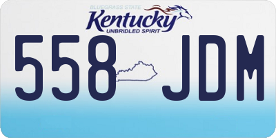 KY license plate 558JDM