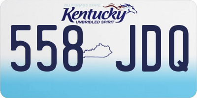 KY license plate 558JDQ