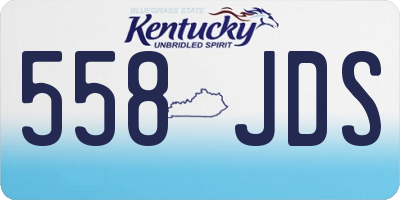 KY license plate 558JDS