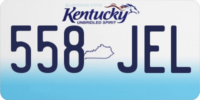 KY license plate 558JEL