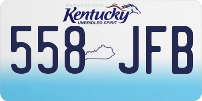KY license plate 558JFB
