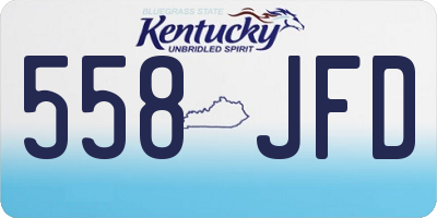 KY license plate 558JFD