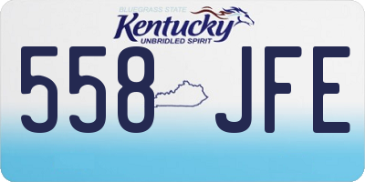 KY license plate 558JFE