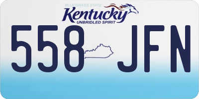 KY license plate 558JFN