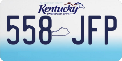 KY license plate 558JFP