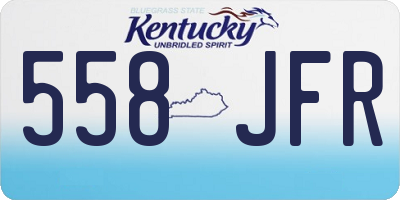 KY license plate 558JFR
