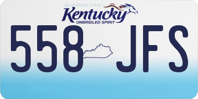 KY license plate 558JFS