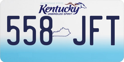 KY license plate 558JFT