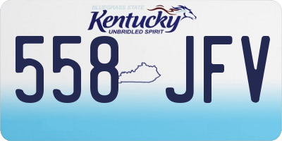 KY license plate 558JFV