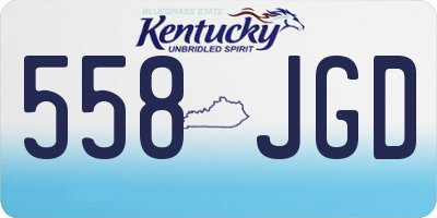 KY license plate 558JGD