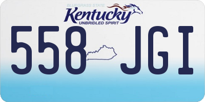 KY license plate 558JGI