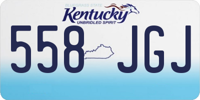 KY license plate 558JGJ