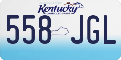 KY license plate 558JGL