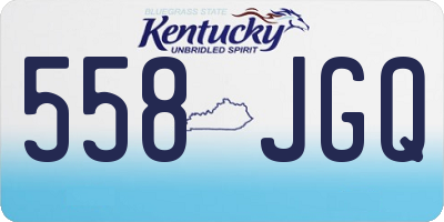 KY license plate 558JGQ