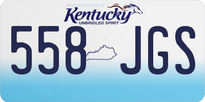 KY license plate 558JGS