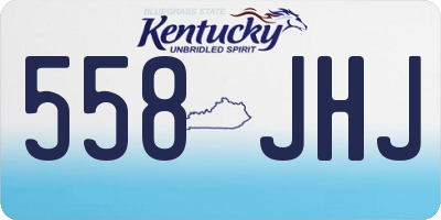 KY license plate 558JHJ