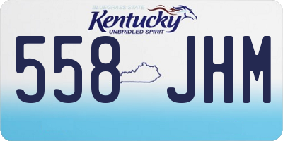KY license plate 558JHM