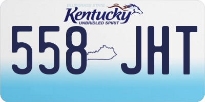 KY license plate 558JHT