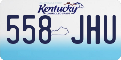 KY license plate 558JHU