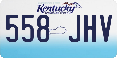 KY license plate 558JHV