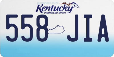 KY license plate 558JIA