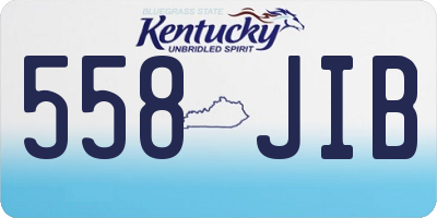 KY license plate 558JIB